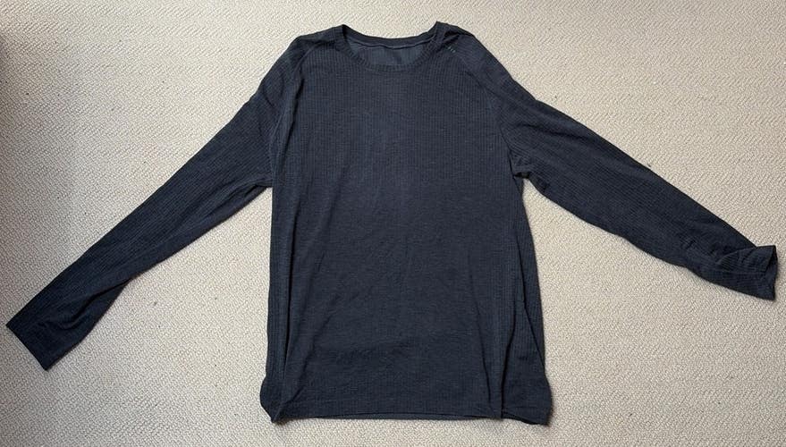 Lululemon Metal Vent Tech Long Sleeve Shirt, Black, Large