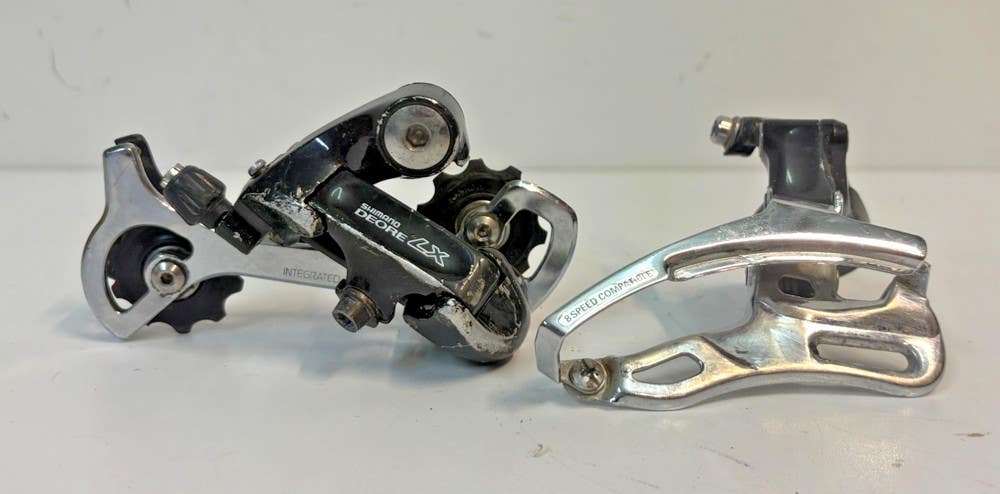 Vintage Shimano Deore LX RD-M565 & FD-M565 3x8 Speed Mountain Bike Derailleurs
