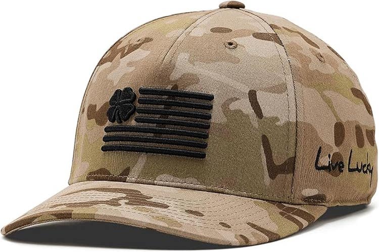 NEW Black Clover Live Lucky Clover Nation #30 Tan Camo Adjustable Snapback Golf