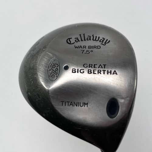 Callaway Original Great Big Bertha Driver 7.5* AJ Tech Stiff Graphite Mens RH