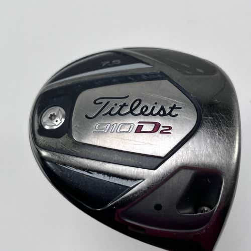 Titleist 910 D2 Driver 7.5* Project X HZRDUS RDX Smoke 6.0 Black 60g Stiff RH