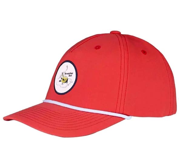 Swannies Mens "Sunny - Breakfast Ball" Snapback Adjustable Golf Hat Cap Red NEW!