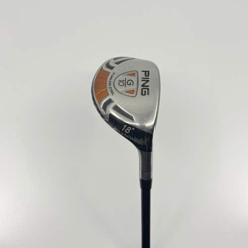 Ping G10 18* 3 Hybrid RH Grafalloy Pro Launch Red Stiff 70-S 40 1/4" Used