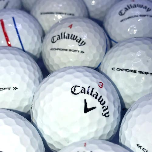 100 Premium AAA White Callaway Chrome Soft Used Golf Balls