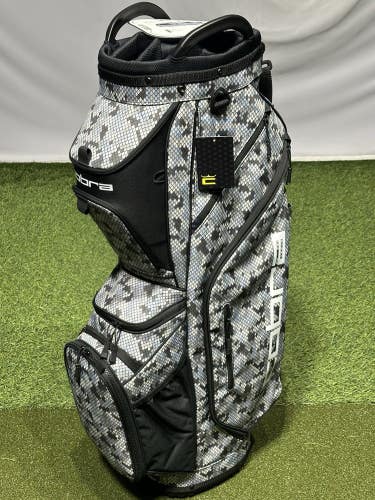 Cobra Ultralight Pro Cart 14-Way Golf Bag w/ Rain Hood Winter Snake Camo NEW!