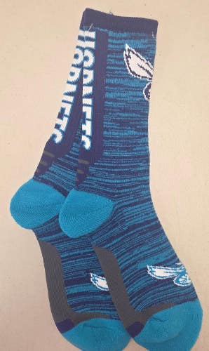 ST4 Mens NBA CHARLOTTE HORNETS Crew Socks Lot of 1 Pair LARGE New