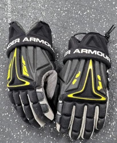 Used Under Armour Charger Lacrosse Gloves Junior Black SM 11849-S000044814