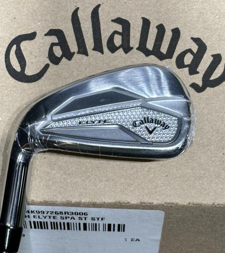 Callaway Elyte Iron Set 5-AW LEFT Hand Steel True Temper Vector 90g Stiff LH NEW