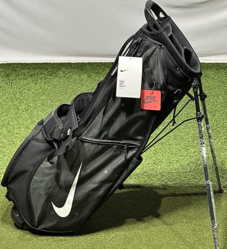Nike 2026 Air Sport 2 Golf Carry Stand Bag 4-Way Top Black/Iron Grey/White NEW