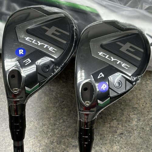 Callaway Elyte Rescue Hybrid Set LEFT Hand 3H, 4H Regular Flex Denali 60g LH NEW