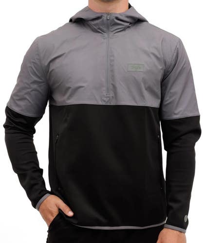Waggle Mens Zenith Zip Hoodie Pullover Jacket Ash/Black Size: Medium M NEW