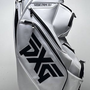 PXG Classic Cart Bag White 6-Way Divide Single Strap Golf Bag