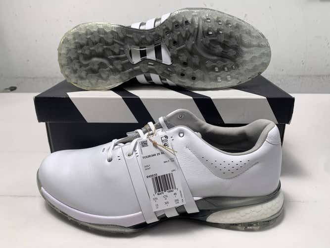 Adidas Tour360 25 Spikeless Waterproof Golf Shoes White Men's SZ 13 (IH0935) NIB