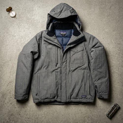 Patagonia Wanaka Down Jacket Mens L Grey Puffer Coat Gorpcore Stealth Wealth