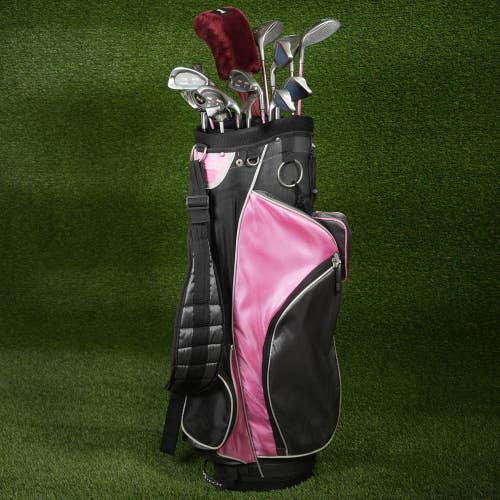 Women's 19pc. Tour Model 5 Golf Set Fila Putter, Ti Tech Cart Bag & Accessories!