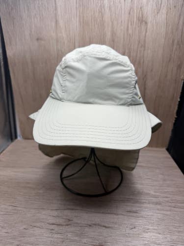 Tilley Endurables Airflo Cap Fitted Mens 7 1/8 Beige Sun Neck Flap Outdoor UV