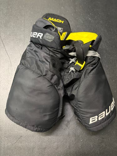 Black Youth Small Bauer Supreme Mach Hockey Pants