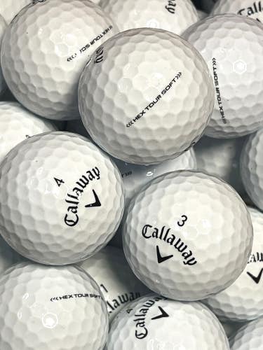 4 Dozen Near Mint AAAA White Callaway Hex Tour Soft Used Golf Balls