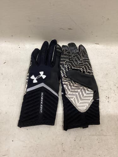 Used Under Armour HIGHLIGHT GLOVES FB Gloves Black And White MD 11725-S000509685