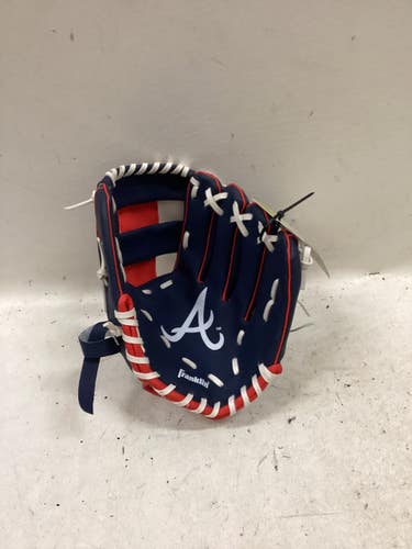 Used Franklin BRAVES MLB 9.5 BB/SB Glove T-ball Navy Blue 9 1/2" 11725-S000509758