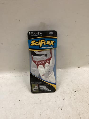 Used Foot Joy Mens Golf Glove White And Red MD 11725-S000509782