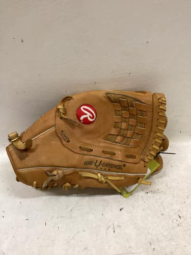 Used Rawlings RSGXL RH Throw Fastpitch Gloves Brown 14" 11725-S000509810