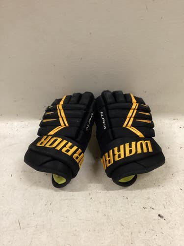 Used Warrior DX4 Junior Gloves Black And Yellow 12" 11725-S000509370