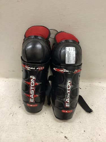 Used Easton S1 Youth Shin Guards Black And Red 9" 11725-S000509307