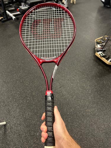 Used Wilson SUPERHIGH BEAM Adult Tennis Racquet Red 4 1/4" 11337-S000496176