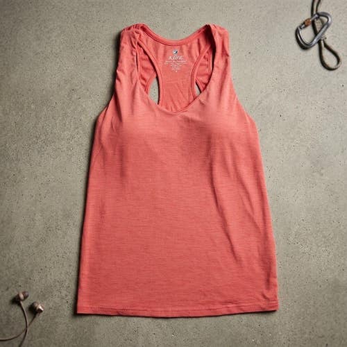 KUHL Womens S Coral Red Racerback Tank Top Granola Girl Gorpcore Activewear