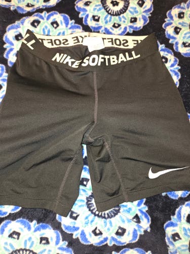 Black Large Girls Nike Sliding Shorts (Used)
