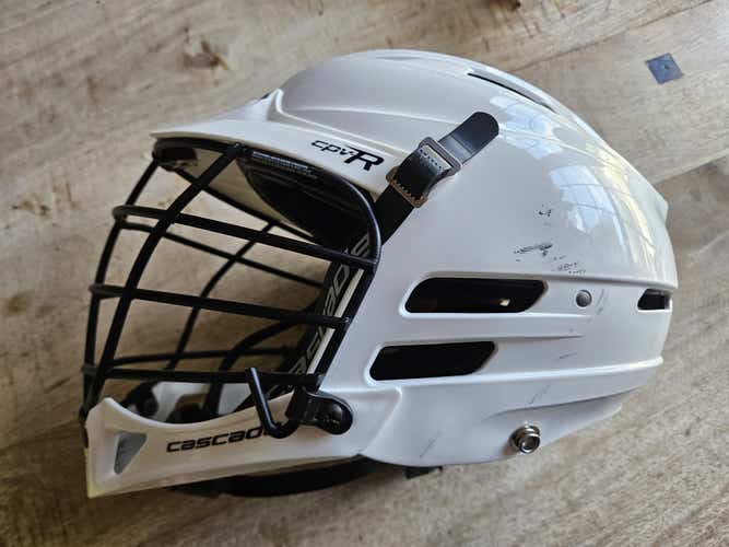 Cascade CPV-R Lacrosse Helmet White M/L with Black Face Mask