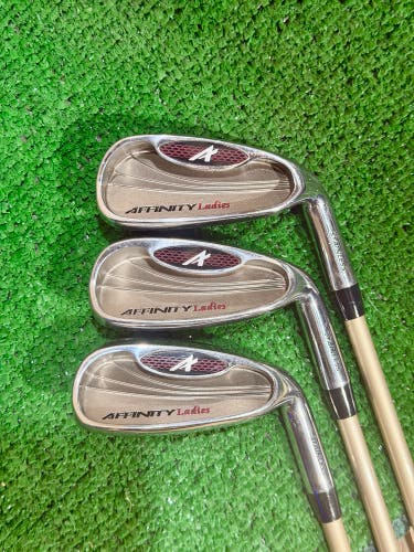 Affinity Ladies 3-Club Iron Set – Mid Iron + Short Iron + combo PW-SW – BRAND NEW Winn DriTac Grips