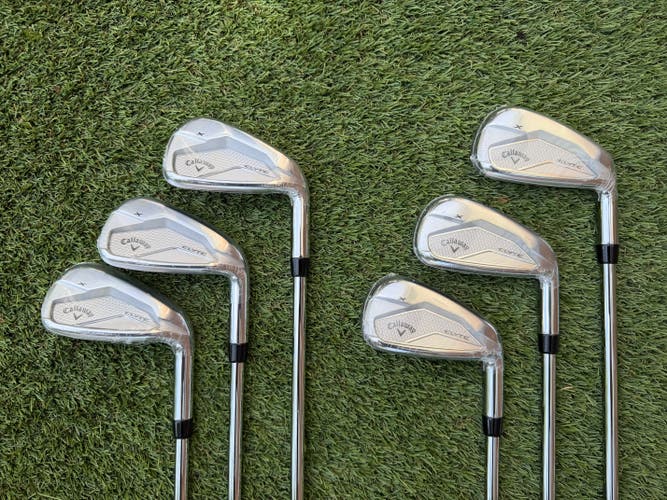 New Callaway Elyte X Right Iron Set 6-PW, AW (6 Irons) Stiff Flex (New in Plastic)