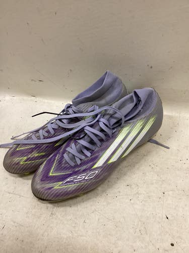 Used Adidas F50 SPARK FUSION Soccer Cleats Purple And White Senior 8.5 11725-S000507885