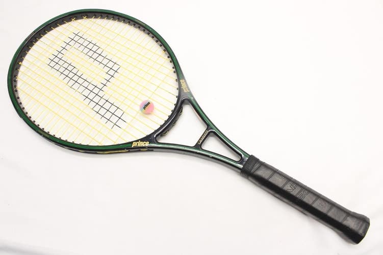 PRINCE GRAPHITE OVERSIZE "4 STRIPES" TENNIS RACQUET (4 3/8) NEW STRINGS / GRIP