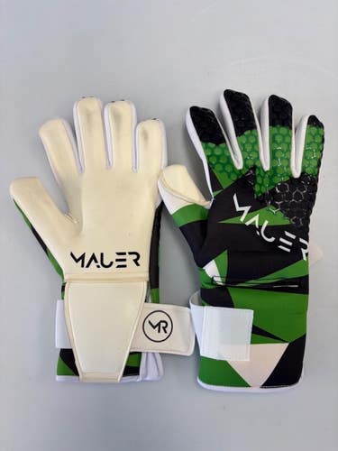 Used MAUER SZ 10 Soccer Goalie Gloves Green 10 11860-S000316739