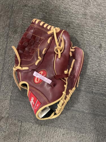 Used Rawlings SANDLOT S1200BSH BB/SB Glove RH Throw Maroon 12" 11614-S000245206