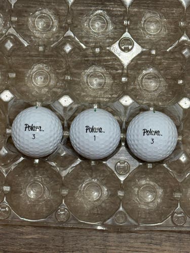 3 Polara Ultimate Straight Golf Balls - 5A MINT CONDITION