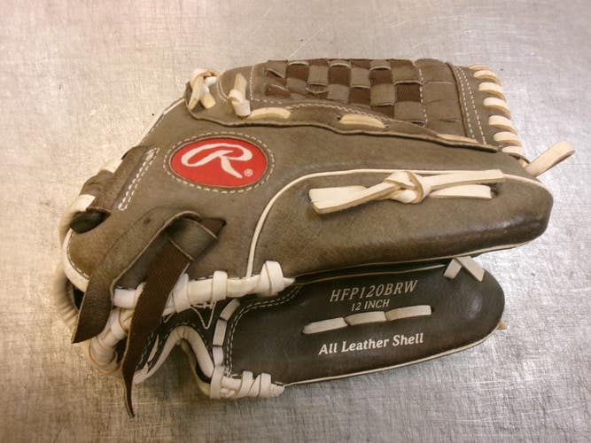 Used Rawlings HIHGLIGHT SERIES BB/SB Glove RH Throw Brown 12" 11339-S000207476