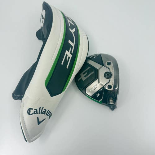 Callaway Elyte Triple Diamond 15* 3 Wood Head RH Headcover Fairway Wood Used