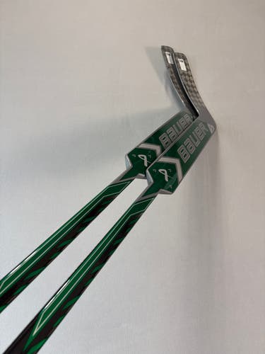 *2 Pack* of New 23" Regular Paddle P31 Intermediate Bauer Supreme M50 Pro Goalie Sticks - Green