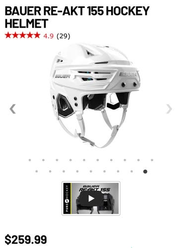 Medium Bauer Re-Akt 155 Helmet (New)