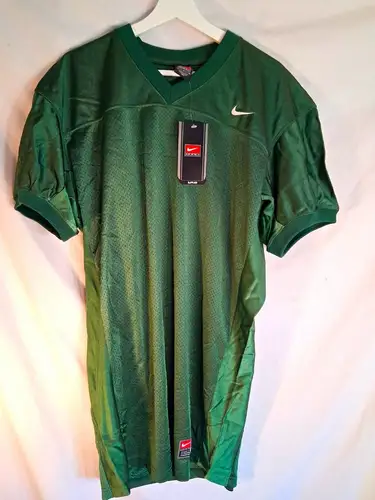 Nike Team Football Jersey Mens L Regular Green Mesh Short Sleeve