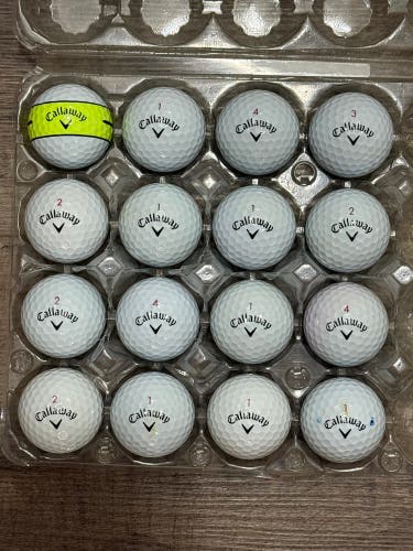 16 Callaway Chrome Soft Golf Balls - 5A MINT CONDITION ONLY
