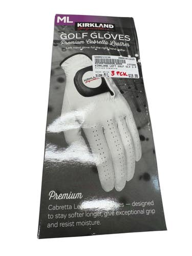 Used Kirkland Signature Mens Golf Glove White M/L 11835-S000213134