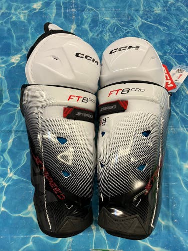 Senior CCM Jetspeed FT8 Pro Shin Pads 14" (New)