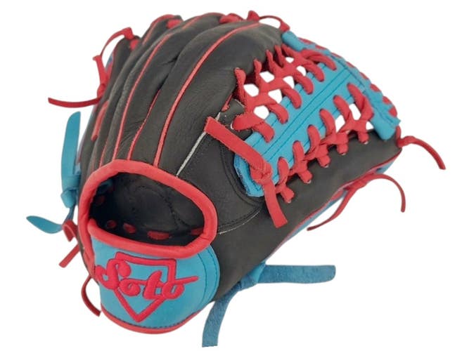 Used SOTO BL/RD BB/SB Glove RH Throw Black 11 3/4" 11602-C000113217