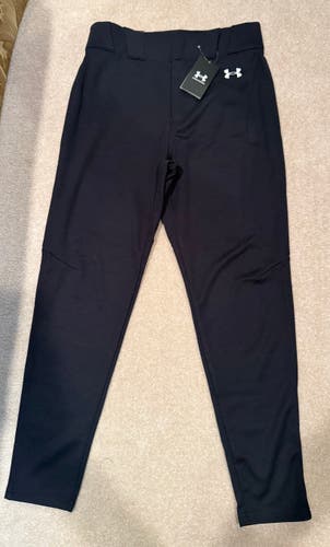 Black Men's Medium Adult Under Armour Game Pants (New)