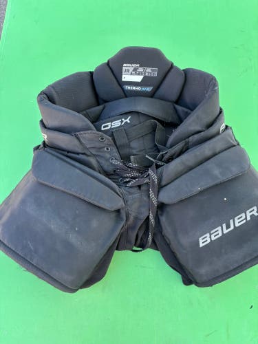 Black Junior Small / Medium Bauer GSX Hockey Goalie Pants